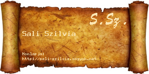 Sali Szilvia névjegykártya